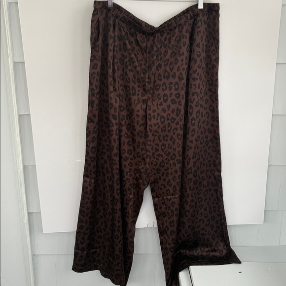 PINK Victoria's Secret Satin Pull-On Trouser Pants Leopard Print Trousers XXL - Picture 9 of 16